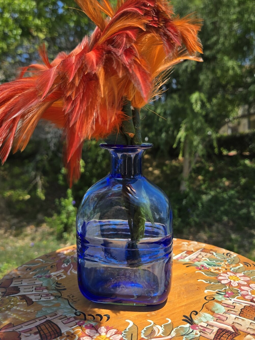 VTG 1970s Kosta Boda Cobalt Blue Glass Vase Boda Studio Art Glass Colour Bertil